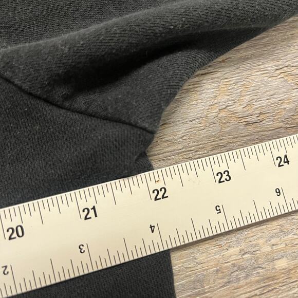 Nike Black Women Medium Sportswear French Terry Lace Up Swoosh Sweatshirt Hoodie - Picture 5 of 10